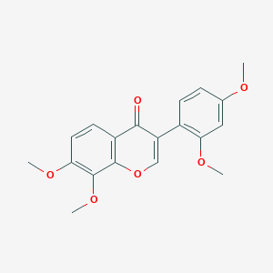 molecular formula C19H18O6 B14721243 7,8,2',4'-Tetramethoxy-isoflavone CAS No. 6502-88-1