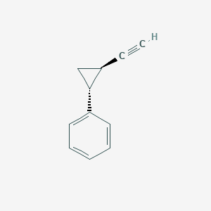 molecular formula C11H10 B1472125 [(1R,2R)-2-ethynylcyclopropyl]benzene CAS No. 2165851-63-6