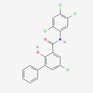 (1,1'-Biphenyl)-3-carboxamide, 5-chloro-2-hydroxy-N-(2,4,5-trichlorophenyl)-