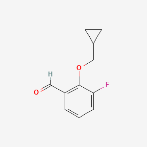 molecular formula C11H11FO2 B1472127 2-Cyclopropylmethoxy-3-fluorobenzaldehyde CAS No. 1192872-17-5
