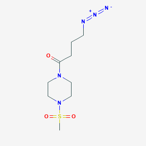 molecular formula C9H17N5O3S B1472129 4-Azido-1-(4-(methylsulfonyl)piperazin-1-yl)butan-1-one CAS No. 1361392-20-2