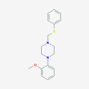 molecular formula C18H22N2OS B14721300 1-(2-Methoxyphenyl)-4-(phenylsulfanylmethyl)piperazine CAS No. 5473-19-8