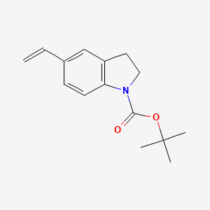 molecular formula C15H19NO2 B1472134 tert-Butyl 5-vinylindoline-1-carboxylate CAS No. 1158744-48-9