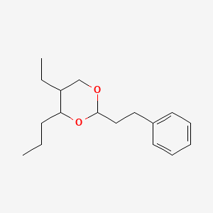 molecular formula C17H26O2 B14721346 5-Ethyl-2-(2-phenylethyl)-4-propyl-1,3-dioxane CAS No. 6316-48-9