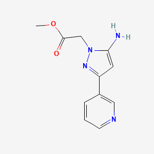 Methyl 2-[5-amino-3-(3-pyridyl)pyrazol-1-yl]acetate