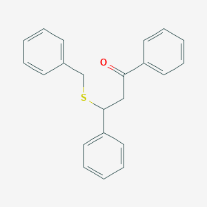 molecular formula C22H20OS B14721364 3-(Benzylsulfanyl)-1,3-diphenylpropan-1-one CAS No. 5452-33-5