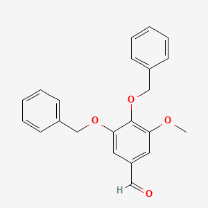 molecular formula C22H20O4 B14721404 Benzaldehyde, 3-methoxy-4,5-bis(phenylmethoxy)- CAS No. 14326-08-0