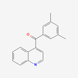 molecular formula C18H15NO B1472145 4-(3,5-Dimethylbenzoyl)quinoline CAS No. 1706456-87-2