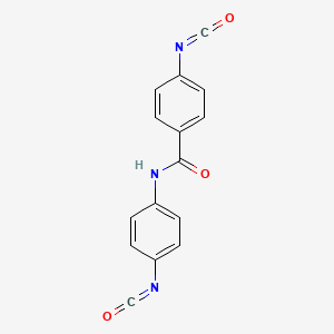 molecular formula C15H9N3O3 B14721457 4-Isocyanato-N-(4-isocyanatophenyl)benzamide CAS No. 13753-48-5