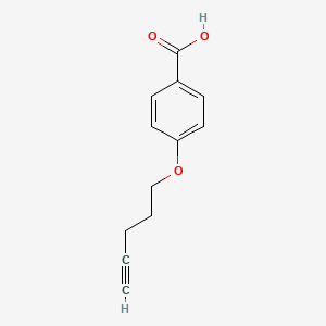 molecular formula C12H12O3 B14721460 4-[(Pent-4-yn-1-yl)oxy]benzoic acid CAS No. 14142-87-1