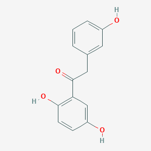 molecular formula C14H12O4 B1472147 1-(2,5-Dihydroxyphenyl)-2-(3-hydroxyphenyl)ethanone CAS No. 1352306-12-7