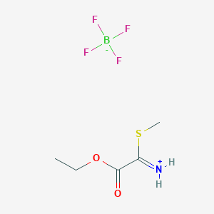 molecular formula C5H10BF4NO2S B1472148 2-Ethoxy-1-(methylsulfanyl)-2-oxoethaniminium tetrafluoroborate CAS No. 165679-12-9