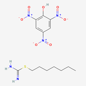 Heptyl carbamimidothioate;2,4,6-trinitrophenol