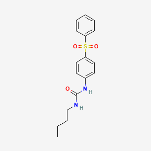 molecular formula C17H20N2O3S B14721491 1-Butyl-3-[4-(phenylsulfonyl)phenyl]urea CAS No. 5454-36-4