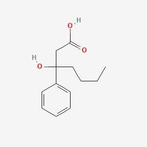 molecular formula C13H18O3 B14721494 3-Hydroxy-3-phenylheptanoic acid CAS No. 5453-58-7