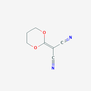 molecular formula C7H6N2O2 B14721514 (1,3-Dioxan-2-ylidene)propanedinitrile CAS No. 5963-55-3