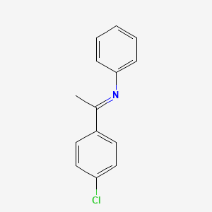 molecular formula C14H12ClN B14721520 Benzenamine, N-[1-(4-chlorophenyl)ethylidene]- CAS No. 17508-50-8