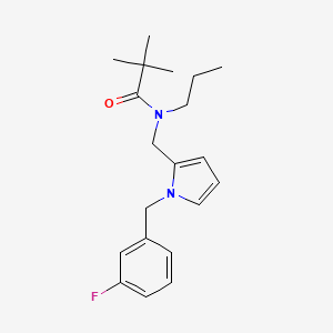 molecular formula C20H27FN2O B14721522 N-({1-[(3-Fluorophenyl)methyl]-1H-pyrrol-2-yl}methyl)-2,2-dimethyl-N-propylpropanamide CAS No. 5939-06-0