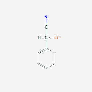 molecular formula C8H6LiN B14721539 Lithium, (cyanophenylmethyl)- CAS No. 6393-50-6