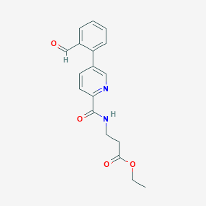 molecular formula C18H18N2O4 B1472157 Ethyl 3-(5-(2-formylphenyl)picolinamido)propanoate CAS No. 1415129-24-6