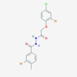 molecular formula C16H13Br2ClN2O3 B14721573 3-bromo-N'-[2-(2-bromo-4-chlorophenoxy)acetyl]-4-methylbenzohydrazide CAS No. 6987-06-0