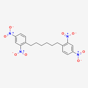 molecular formula C18H18N4O8 B14721580 1,6-Di-(2,4-dinitro-phenyl)-hexane CAS No. 6279-98-7