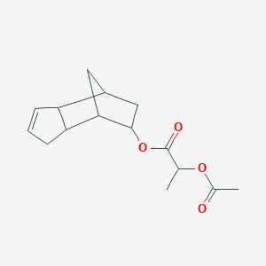 molecular formula C15H20O4 B14721591 3a,4,5,6,7,7a-Hexahydro-1h-4,7-methanoinden-6-yl 2-(acetyloxy)propanoate CAS No. 6301-19-5