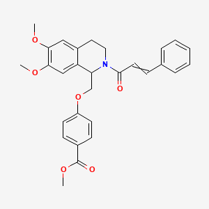 Methyl 4-[[6,7-dimethoxy-2-(3-phenylprop-2-enoyl)-3,4-dihydro-1H-isoquinolin-1-yl]methoxy]benzoate