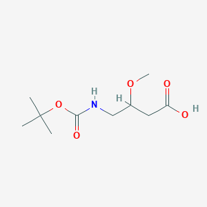 molecular formula C10H19NO5 B1472164 4-{[(Tert-butoxy)carbonyl]amino}-3-methoxybutanoic acid CAS No. 1697729-82-0