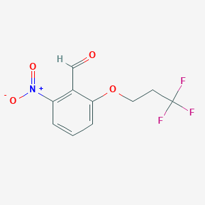 molecular formula C10H8F3NO4 B1472167 2-Nitro-6-(3,3,3-trifluoropropoxy)benzaldehyde CAS No. 1779130-41-4