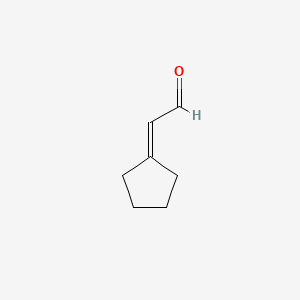 molecular formula C7H10O B14721674 Acetaldehyde, cyclopentylidene- CAS No. 5623-82-5