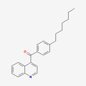 molecular formula C23H25NO B1472168 4-(4-Heptylbenzoyl)quinoline CAS No. 1706444-00-9