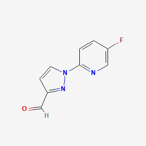 molecular formula C9H6FN3O B1472172 1-(5-氟吡啶-2-基)-1H-吡唑-3-甲醛 CAS No. 1410040-59-3