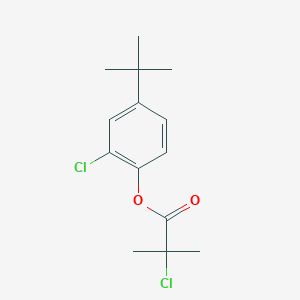 molecular formula C14H18Cl2O2 B14721735 4-Tert-butyl-2-chlorophenyl 2-chloro-2-methylpropanoate CAS No. 92522-77-5