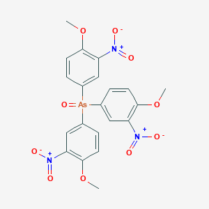 molecular formula C21H18AsN3O10 B14721781 Tris(4-methoxy-3-nitrophenyl)arsane oxide CAS No. 5437-90-1