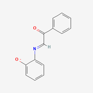 molecular formula C14H10NO2- B14721813 2-[(E)-(2-Oxo-2-phenylethylidene)amino]phenolate CAS No. 5492-70-6