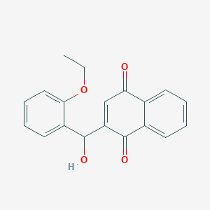 molecular formula C19H16O4 B14721845 2-[(2-Ethoxyphenyl)hydroxymethyl]naphthalene-1,4-dione CAS No. 6629-17-0