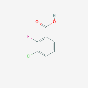 molecular formula C8H6ClFO2 B1472185 3-Chloro-2-fluoro-4-methylbenzoic acid CAS No. 1427416-06-5