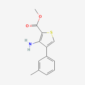 molecular formula C13H13NO2S B1472186 Methyl 3-amino-4-(m-tolyl)thiophene-2-carboxylate CAS No. 1621968-40-8
