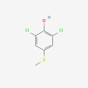 molecular formula C7H6Cl2OS B14721865 2,6-Dichloro-4-(methylsulfanyl)phenol CAS No. 13333-77-2