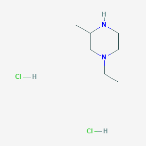 molecular formula C7H18Cl2N2 B1472187 1-Ethyl-3-methyl-piperazine dihydrochloride CAS No. 1955517-98-2