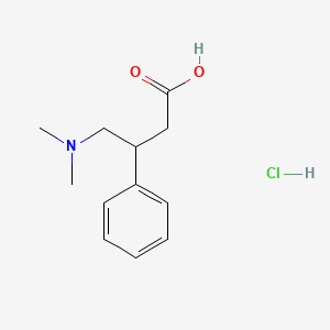 molecular formula C12H18ClNO2 B1472192 4-Dimethylamino-3-phenyl-butyric acid hydrochloride CAS No. 1965310-06-8