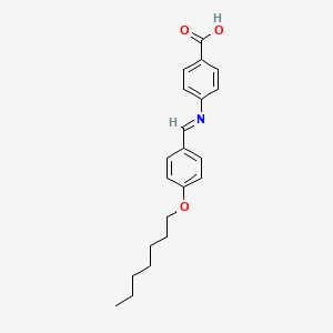 4-[(E)-{[4-(Heptyloxy)phenyl]methylidene}amino]benzoic acid