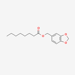 molecular formula C16H22O4 B14721964 1,3-Benzodioxol-5-ylmethyl octanoate CAS No. 5457-68-1