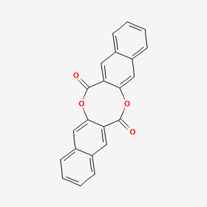 molecular formula C22H12O4 B14721973 2,14-dioxapentacyclo[14.8.0.04,13.06,11.018,23]tetracosa-1(24),4,6,8,10,12,16,18,20,22-decaene-3,15-dione CAS No. 6566-51-4