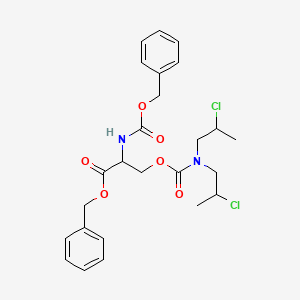 Benzyl n-[(benzyloxy)carbonyl]-o-[bis(2-chloropropyl)carbamoyl]serinate