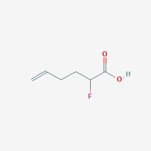 molecular formula C6H9FO2 B1472199 2-Fluorohex-5-enoic acid CAS No. 2098025-25-1