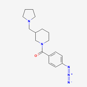 molecular formula C17H23N5O B1472202 1-(4-Azidobenzoyl)-3-(pyrrolidin-1-ylmethyl)piperidine CAS No. 1383705-74-5