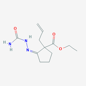 ethyl (2Z)-2-(carbamoylhydrazinylidene)-1-prop-2-enylcyclopentane-1-carboxylate