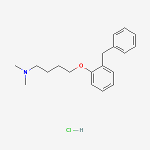 molecular formula C19H26ClNO B14722109 Butylamine, N,N-dimethyl-4-(2-benzylphenoxy)-, hydrochloride CAS No. 13259-73-9